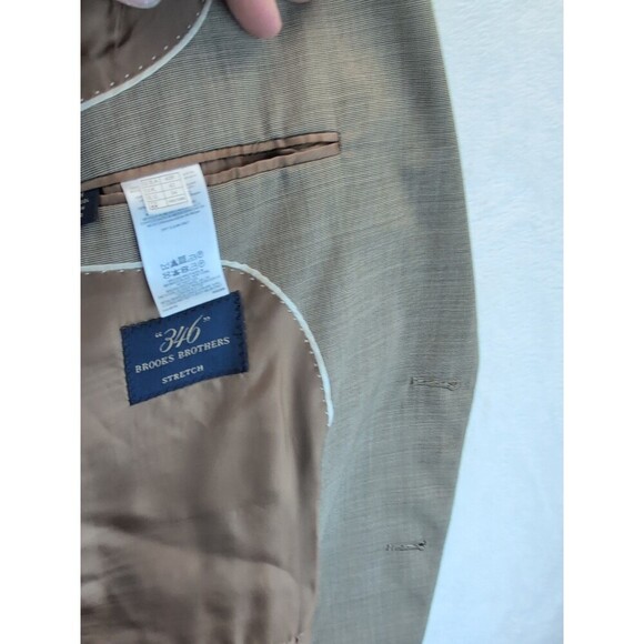 Brooks Brothers "346" Sport Coat Mens 42R Brown Wool Stretch Fit Jacket - Picture 3 of 16